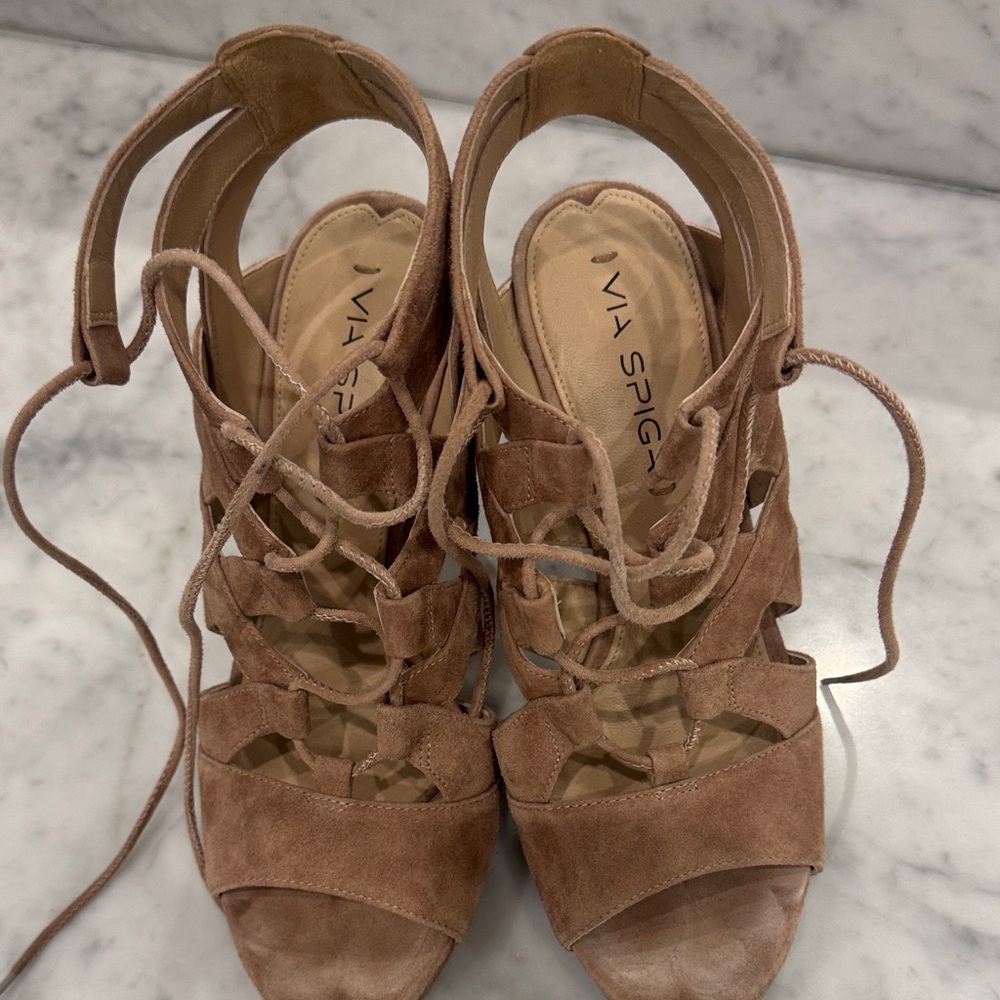 Via Spiga Suede Heels